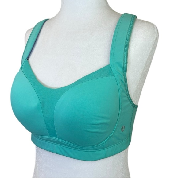 Lululemon - Women's 'Ta Ta Tamer' Sports Bra, Two-Tone - Green/Blue, Size 34D - Picture 6 of 16